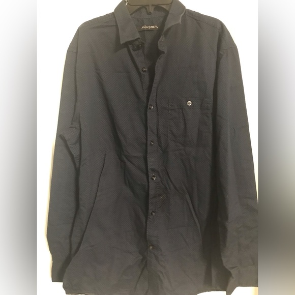 2 pcs MENS  HAGGAR & AXIST long-sleeved dress shirt used very good condition - Picture 8 of 14